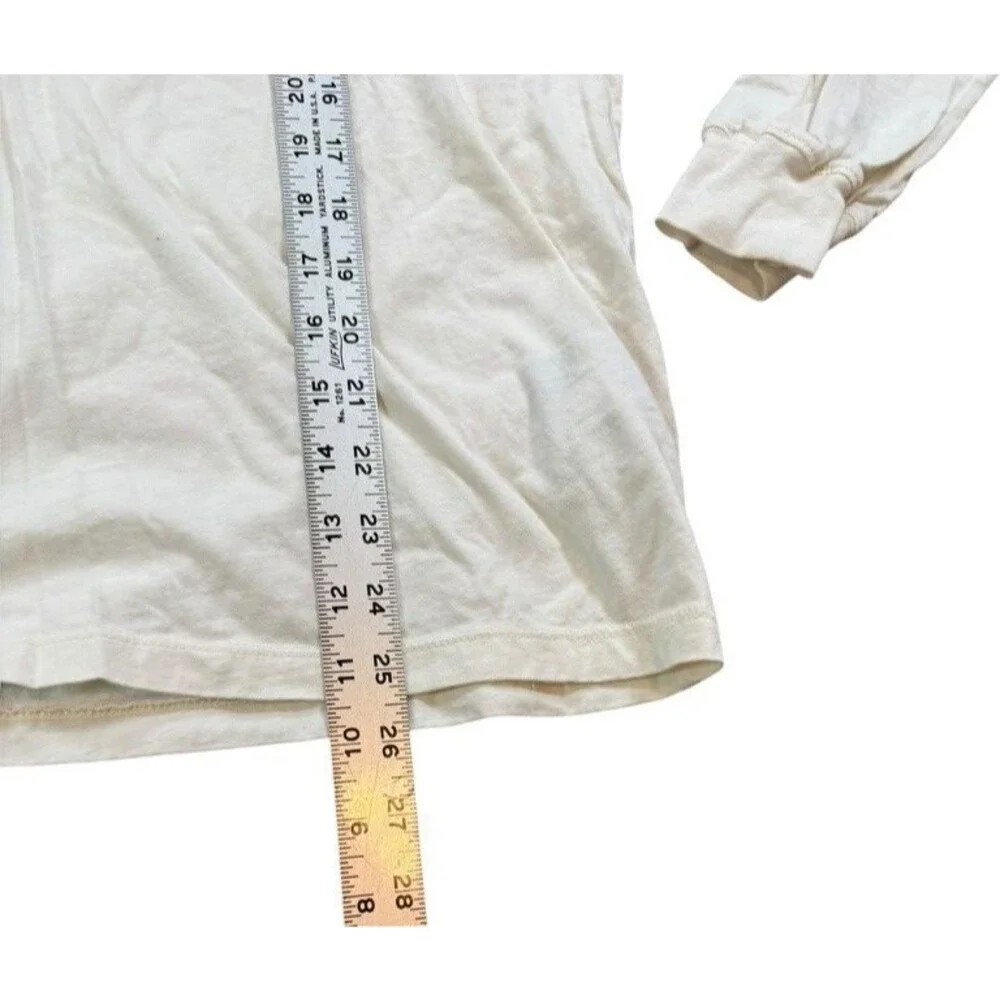 The North Face Men's Long-Sleeve Box NSE Tee Size Large White Mountain Logo